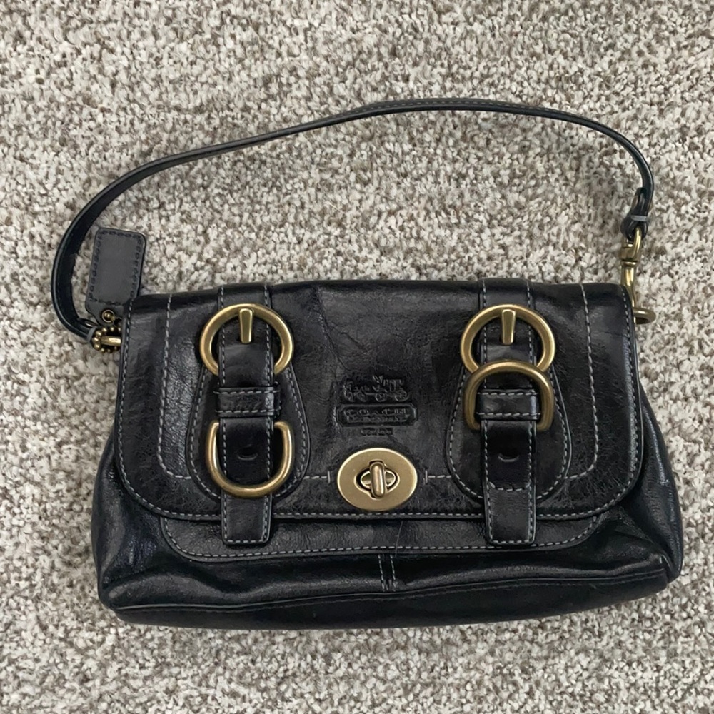 Small black coach purse